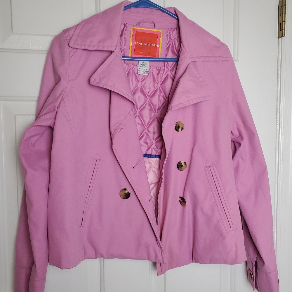 Quilted Double Breasted Cropped Peacoat